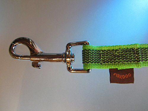 Firedog - Gummierte Leine 20 mm 1 m ohne Handschlaufe neongrün von FIREDOG