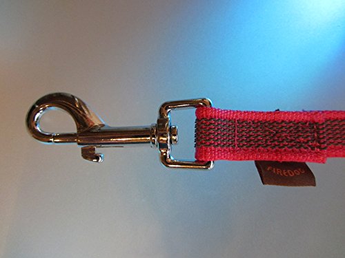 Firedog - Gummierte Leine 20 mm 1 m ohne Handschlaufe pink von FIREDOG