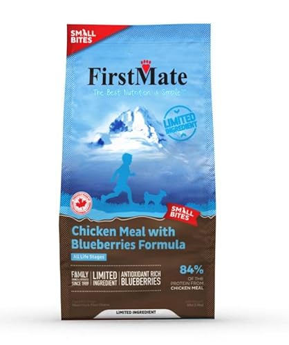 FirstMate Getreidefreies Trockenfutter für Hunde, mit Hühnermehl-Formel mit begrenzten Inhaltsstoffen und kleinen Häppchen von Blaubeeren, 64 O von FirstMate