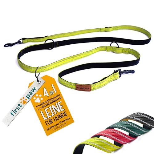 FIRSTPAW Dog Leash - Trainingsleine für Hunde - Gelbe Hundeleine 2m für Klein, Mittelgroße und Große Hunde - Doppelleine für 2 Hunde - Gepolstert, Multifunktionelle und Verstellbare Leine Hund FIRSTPAW Dog Leash - Trainingsleine für Hunde - Gelbe Hundeleine 2m für Klein, Mittelgroße und Große Hunde - Doppelleine für 2 Hunde - Gepolstert, Multifunktionelle und Verstellbare Leine Hund von FirstPaw