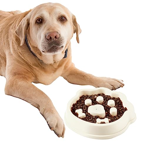 Firulab Futternapf für langsam fressende Hunde, Futternapf für langsam fressende Welpen | Puzzle-Napf für Hunde, um das Fressen zu verlangsamen,Lustiger Slow Bowl Feeder, interaktives von Firulab
