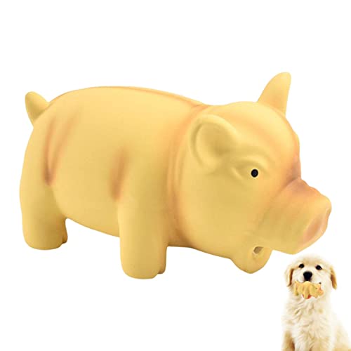 Firulab Grunzendes Schwein Hundespielzeug - Quietschspielzeug für Hunde aus Latex mit einem Oinks-Sound Quietscher Grunzendes Schwein Hundespielzeug,Niedliches Schwein, Grunzendes Quietschen von Firulab