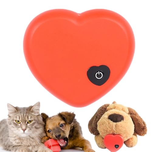Firulab Heartbeat-Ersatz,Beruhigendes realistisches Welpen-Herzschlagspielzeug - Langlebiges Katzenspielzeug, tragbares Herzschlagspielzeug für Hunde, beruhigendes Hundespielzeug für Welpen von Firulab