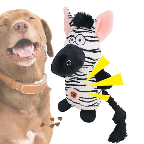 Firulab Hundeplüschspielzeug, Gefüllte Hundespielzeuge | Hundepuzzlespielzeug IQ-Training,Kauschutz-Technologie, weiches und dennoch Robustes Spielzeug, Quietscher, 2 Ohren für kleine, mittelgroße von Firulab
