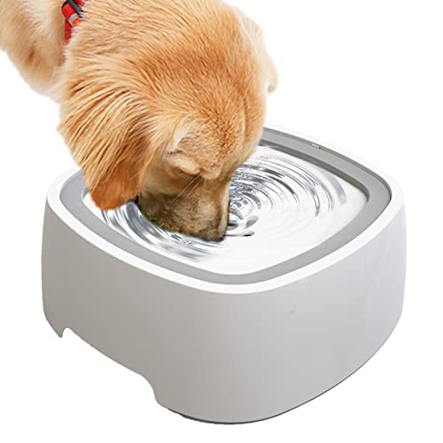 Firulab No Spill Wassernapf für Hunde, Hundenapf für unordentliche Trinker 1,5 L, Langsamer Wassernapf für Haustiere, im Fahrzeug getragener langsamer Trinkwassernapf für Hunde und Katzen von Firulab