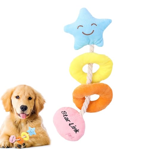 Firulab Plüsch-Kauspielzeug für Hunde | Sternförmiges Kauspielzeug für Hunde - Sicheres und reißfestes Kauspielzeug für Hunde mit interaktivem BB-Soundgerät von Firulab