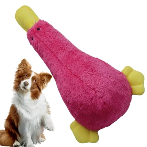 Firulab Quietschende Kauspielzeug für Hunde,Kauspielzeug für Hunde Ente | Quietschendes Haustier-Beißtraining-Kauspielzeug - Weiches Hundespielzeug, zahnendes Haustierspielzeug, sicheres von Firulab
