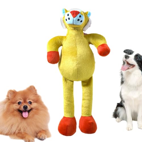 Firulab Quietschspielzeug für Hunde | Zahnspielzeug für Haustiere - Weiches, langlebiges, niedliches, gefülltes, quietschendes Welpenspielzeug mit Tiermotiv für die Zahnreinigung und mittelgroßer von Firulab