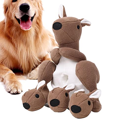Firulab Schnüffel-Hundespielzeug,Schnüffelball in Känguru-Form für Hunde | Langsam fütterndes Hunde-Puzzlespielzeug, quietschendes Hundespielzeug zum Schutz von Möbeln, Hund, Welpe von Firulab