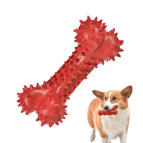 Firulab Weiches Kauspielzeug für Hunde, Stacheliges Knochenspielzeug für Hunde aus Gummi, Weiches Welpenspielzeug, Apportierspielzeug zum Zahnen für Haustiere, Mundgesundheit, energieverbrauchend von Firulab