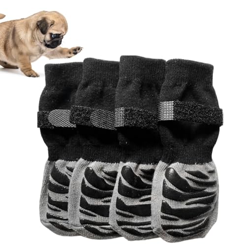 Katzensocken | Pfotenschutz Grip Claw Dog Booties | Atmungsaktiver Hundepfotenschutz mit verstellbaren Riemen für kleine Hunde Firulab von Firulab