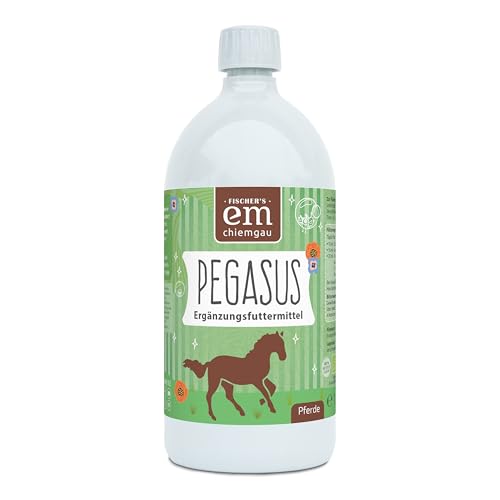 EM-Chiemgau Bio-Ergänzungsfuttermittel für Pferde 1L [Effektive Mikroorganismen] fermentierte Rezeptur mit Lein- und Flohsamen, Milchsäurebakterien, natürliche Bestandteile der Darmflora (1 L) von Fischer’s EM-Chiemgau