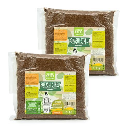 EM-Chiemgau Bokashi Ferment Trocken [mit Effektive Mikroorganismen] Kompostbeschleuniger & Fermentationshilfe für Bokashi Eimer - Bodenaktivator und Geruchsbinder für Garten, Haustier, Stall (2 Kg) von Fischer’s EM-Chiemgau