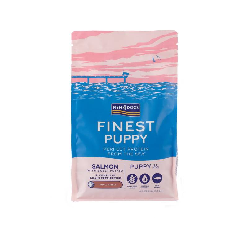 Fish4Dogs Finest Puppy Lachs mit Süßkartoffel (Large Kibble) - 6 kg von Fish4Dogs