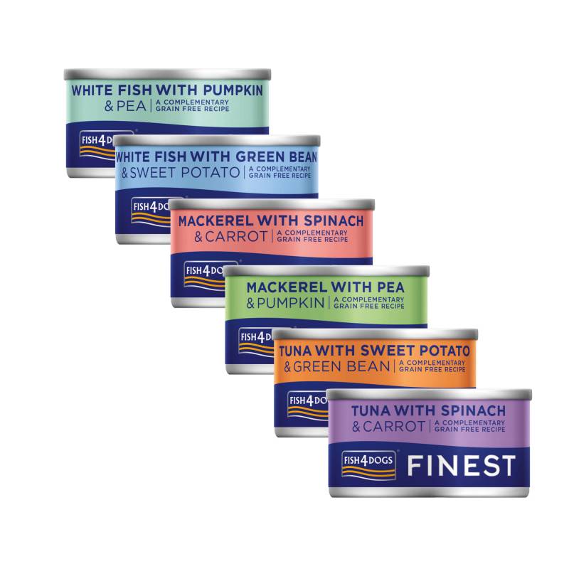Fish4Dogs Finest Wetfood - Weißfisch mit Kürbis und Erbsen - 12 x 85 g von Fish4Dogs