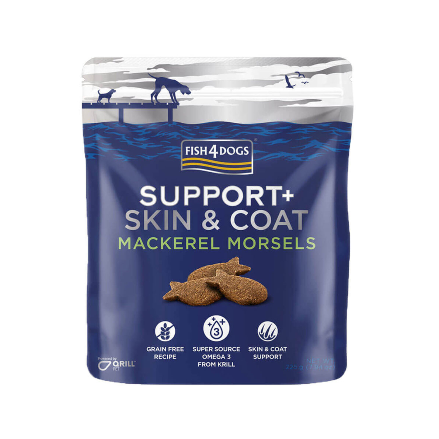 Fish4Dogs Support+ Skin & Coat - Makrele - 225 g von Fish4Dogs