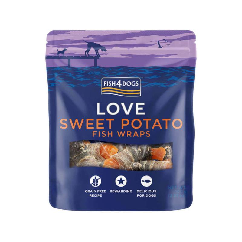 Fish4Dogs Sweet Potato Fish Wraps - 100 g von Fish4Dogs