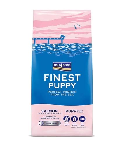 Fish4dogs Puppy Lachs Süßkartoffel, groß, 6 kg von Fish4Dogs
