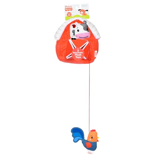 Fisher-Price for Pets Farmhouse Burrow Hundespielzeug mit abnehmbarem Mini-Hahn und Mini-Kuh, Plüschspielzeug, Entwicklungsspielzeug für Hunde Fisher-Price for Pets Farmhouse Burrow Hundespielzeug mit abnehmbarem Mini-Hahn und Mini-Kuh, Plüschspielzeug, Entwicklungsspielzeug für Hunde von Fisher-Price