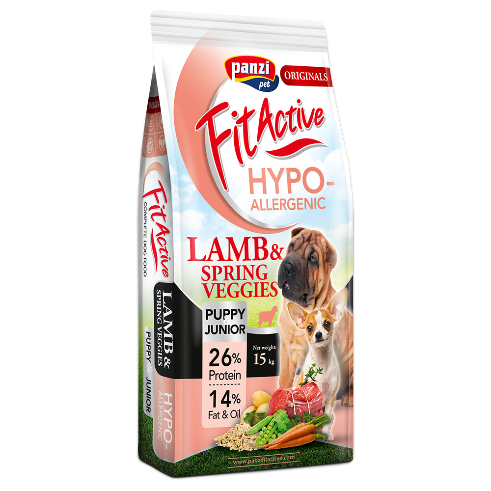 FitActive Originals Puppy Hypoallergenic Lamm & Frühlingsgemüse - Sparpaket: 2 x 15 kg von FitActive