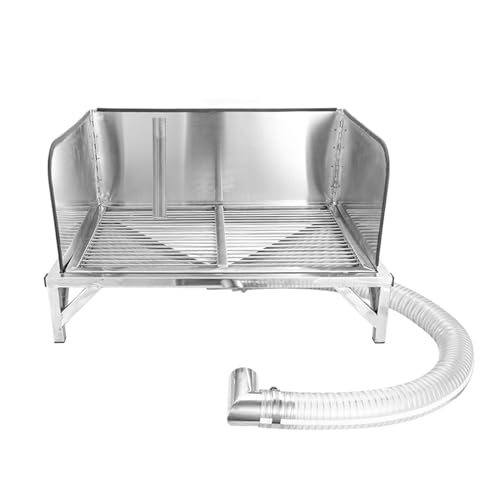 Edelstahl-Töpfchen für den Innenbereich, Haustiertoilette mit Wand und Urinalsäule für kleine, große Hunde, Hundetoilette (Größe: 60 x 42 cm) von Fitlin