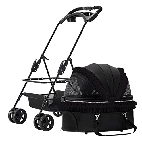 Haustier-Kinderwagen, teilbarer Hundewagen, zusammenklappbarer Haustier-Hundekatzen-Kinderwagen for Hunde und Katzen, Haustier-Reisewagen, Wagen, Hundewagen, Kinderwagen, abnehmbarer Tragewagen mit Ge Haustier-Kinderwagen, teilbarer Hundewagen, zusammenklappbarer Haustier-Hundekatzen-Kinderwagen for Hunde und Katzen, Haustier-Reisewagen, Wagen, Hundewagen, Kinderwagen, abnehmbarer Tragewagen mit Ge von Fitlin