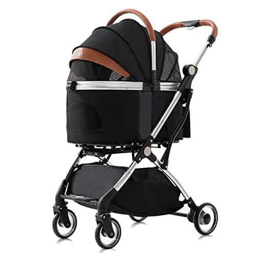 Haustier-Kinderwagen for kleine mittelgroße Hunde/2 Katzen, Hunde-Kinderwagen, teilbar, Haustier-Katzen-Hunde-Kinderwagen, Kinderwagen, Haustier-Tragewagen, Aluminium-Halterung, Reisewagen mit Regensc Haustier-Kinderwagen for kleine mittelgroße Hunde/2 Katzen, Hunde-Kinderwagen, teilbar, Haustier-Katzen-Hunde-Kinderwagen, Kinderwagen, Haustier-Tragewagen, Aluminium-Halterung, Reisewagen mit Regensc von Fitlin