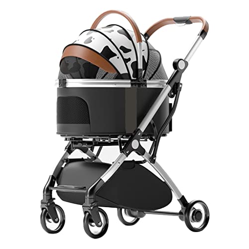 Haustier-Kinderwagen for kleine mittelgroße Hunde/2 Katzen, Hunde-Kinderwagen, teilbar, Haustier-Katzen-Hunde-Kinderwagen, Kinderwagen, Haustier-Tragewagen, Aluminium-Halterung, Reisewagen mit Regensc Haustier-Kinderwagen for kleine mittelgroße Hunde/2 Katzen, Hunde-Kinderwagen, teilbar, Haustier-Katzen-Hunde-Kinderwagen, Kinderwagen, Haustier-Tragewagen, Aluminium-Halterung, Reisewagen mit Regensc von Fitlin