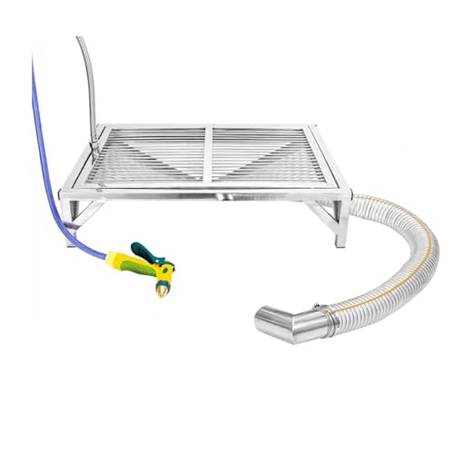 Haustier-Toilette aus Edelstahl, für drinnen und draußen, Hunde-WC, Hundetoilette für Veranda, Badezimmer, Wohnung, Balkon (Größe: 78 x 50 cm) von Fitlin