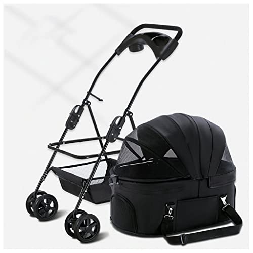 Haustierwagen for kleine und mittelgroße Hunde/Katzen, Hundewagen for mittelgroße Hunde, Hundewagen, Katzenwagen, Premium-Haustierwagen, Abnehmbarer Transportwagen mit Getränkehalter(Black) Haustierwagen for kleine und mittelgroße Hunde/Katzen, Hundewagen for mittelgroße Hunde, Hundewagen, Katzenwagen, Premium-Haustierwagen, Abnehmbarer Transportwagen mit Getränkehalter(Black) von Fitlin