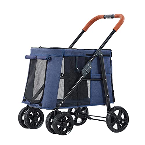Kinderwagen for große Hunde, mehrere Haustiere, Katzenwagen, zusammenklappbar, 2 Katzenwagen, Hundewagen for große Hunde, Kinderwagen for Reisen mit Zwei oder Mehreren Haustieren, belastbar bis zu 30 Kinderwagen for große Hunde, mehrere Haustiere, Katzenwagen, zusammenklappbar, 2 Katzenwagen, Hundewagen for große Hunde, Kinderwagen for Reisen mit Zwei oder Mehreren Haustieren, belastbar bis zu 30 von Fitlin