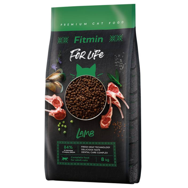 Fitmin Cat For Life Adult mit Lamm - Sparpaket: 2 x 8 kg von Fitmin