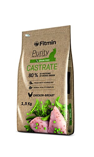 Fitmin Cat Purity Castrate | Katzenfutter trocken | Trockenfutter für sterilisierte / kastrierte Katzen ab 1 Jahr | Hühnerbrust fleisch und Putenfleisch | Komplettfutter | 1,5kg von Fitmin