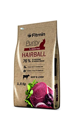Fitmin Cat Purity Hairball | Katzentrockenfutter | Komplettes Futtermittel für erwachsene Langhaarkatzen | 1,5 kg von Fitmin