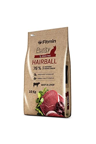 Fitmin Cat Purity Hairball | Katzentrockenfutter | Komplettes Futtermittel für erwachsene Langhaarkatzen | 10 kg von Fitmin