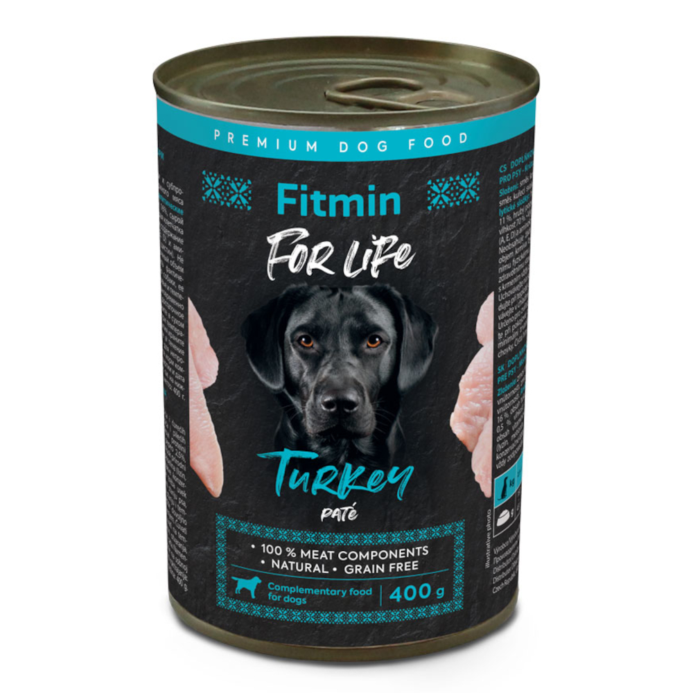 Fitmin Dog For Life 6 x 400 g - Truthahn von Fitmin