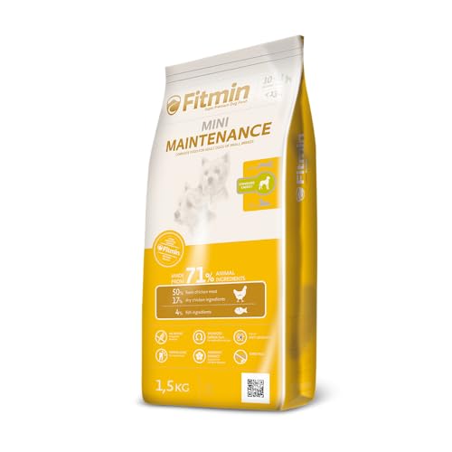 Fitmin Mini Maintenance - Komplettes Premium-Trockenfutter für ausgewachsene Hunde Kleiner Rassen, 1,5 kg von Fitmin