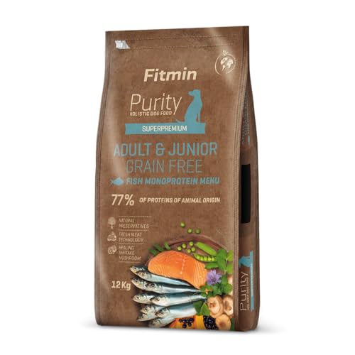 Fitmin Purity GF Adult & Junior Fish menu | Hundetrockenfutter | Monoproteinfutter mit Fischfleisch | Glutenfreies Hundefutter | 12kg (12000) von Fitmin