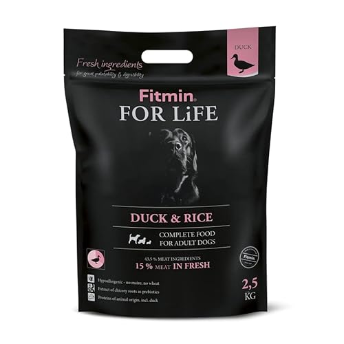Fitmin for Life 15% Frische-Enten-Effekt Erwachsene Hundenahrung 2,5 Kg von Fitmin