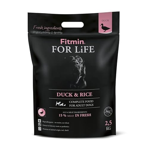 Fitmin for Life 15% Frische-Enten-Effekt Erwachsene Hundenahrung 2,5 Kg von Fitmin