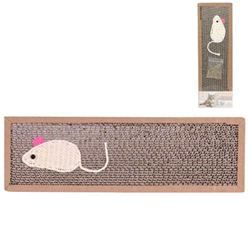 Set mit 4 großen Kratzbrettern für Katzen aus Karton – mit Katzenminze – Größe 38 x 12,5 x 2 cm – Pflege für die Krallen von Fits you