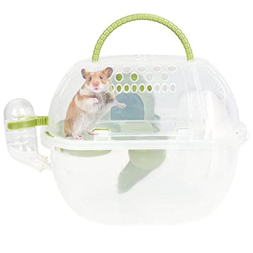 Fituenly Hamster Reise Cage Handheld Kleiner Nagetierträger Kleiner Tier Hamster Go Out Box Hamster Träger Cage Pet Accessoires von Fituenly
