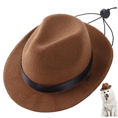 Fituenly Haustierhund Cowboy Hut Katze Lustige Kopfbedeckung Hunde Cosplay Kostüm Kopfbedeckung Accessoires Für Foto -Requisiten Performance von Fituenly