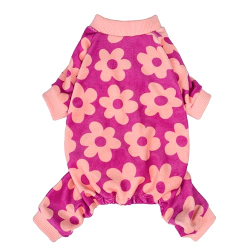 Fitwarm Fleece-Hunde-Pyjama, warme Winterkleidung für kleine Hunde und Mädchen, gemütlicher Haustier-Einteiler mit Füßen, Rosa, Größe M Fitwarm Fleece-Hunde-Pyjama, warme Winterkleidung für kleine Hunde und Mädchen, gemütlicher Haustier-Einteiler mit Füßen, Rosa, Größe M von Fitwarm