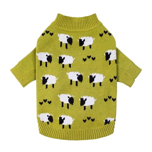 Fitwarm Funny Sheep Dog Sweater, Thermal Dog Winter Clothes for Small Dogs Boy Girl, Dog Holiday Clothes, Doggy Pullover Jumper, Pet Outfit, Black, Green, White, XL Fitwarm Funny Sheep Dog Sweater, Thermal Dog Winter Clothes for Small Dogs Boy Girl, Dog Holiday Clothes, Doggy Pullover Jumper, Pet Outfit, Black, Green, White, XL von Fitwarm