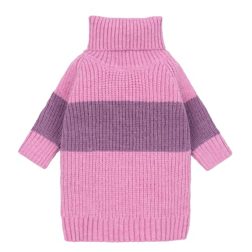 Fitwarm Grobstrick-Hundepullover, Thermo-Winterkleidung für kleine Hunde und Mädchen, Rollkragenpullover, Haustier-Outfit, Pflaume, Schwarz, Größe M Fitwarm Grobstrick-Hundepullover, Thermo-Winterkleidung für kleine Hunde und Mädchen, Rollkragenpullover, Haustier-Outfit, Pflaume, Schwarz, Größe M von Fitwarm