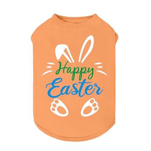 Fitwarm Happy Easter Bunny Hunde-Shirt, Oster-Hundekleidung für kleine Hunde, Jungen, Mädchen, niedliches Haustier-Outfit, Grün, Blau, Weiß, Orange, Größe L Fitwarm Happy Easter Bunny Hunde-Shirt, Oster-Hundekleidung für kleine Hunde, Jungen, Mädchen, niedliches Haustier-Outfit, Grün, Blau, Weiß, Orange, Größe L von Fitwarm
