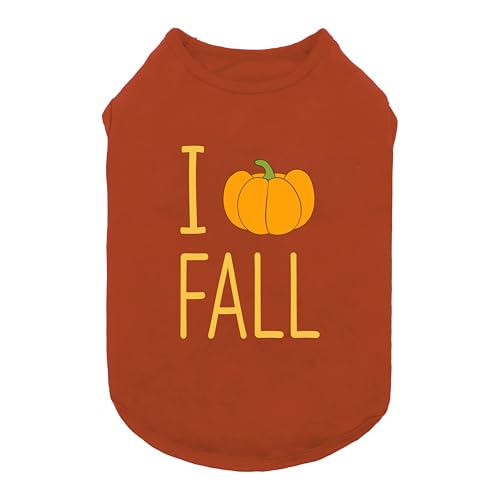 Fitwarm I Love Fall Hunde-Shirt, Thanksgiving-Outfit für kleine Hunde, Jungen, Mädchen, Haustierkleidung, Braun, Orange, Gelb, Größe M Fitwarm I Love Fall Hunde-Shirt, Thanksgiving-Outfit für kleine Hunde, Jungen, Mädchen, Haustierkleidung, Braun, Orange, Gelb, Größe M von Fitwarm