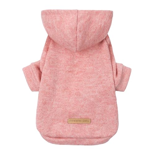 Fitwarm Strickpullover für Hunde, Winterkleidung für kleine Hunde, Jungen, Mädchen, leichtes Haustier-Sweatshirt, rosa meliert, Größe S Fitwarm Strickpullover für Hunde, Winterkleidung für kleine Hunde, Jungen, Mädchen, leichtes Haustier-Sweatshirt, rosa meliert, Größe S von Fitwarm