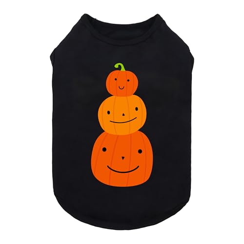 Fitwarm Thanksgiving Triple Pumpkins Hunde-Shirt, Herbst-Hundekleidung für kleine Hunde, Jungen und Mädchen, lustiges Hunde-T-Shirt, Haustier-Outfit, Schwarz, Orange, Größe XL Fitwarm Thanksgiving Triple Pumpkins Hunde-Shirt, Herbst-Hundekleidung für kleine Hunde, Jungen und Mädchen, lustiges Hunde-T-Shirt, Haustier-Outfit, Schwarz, Orange, Größe XL von Fitwarm